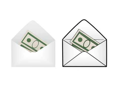 Envelope with money Stock-Illustration
