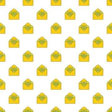Envelope with money pattern, cartoon style イラスト素材