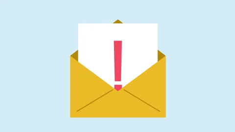 Envelope Notification Alert Flat Design 2d Animation with Alpha Matte Stock Footage 340536072