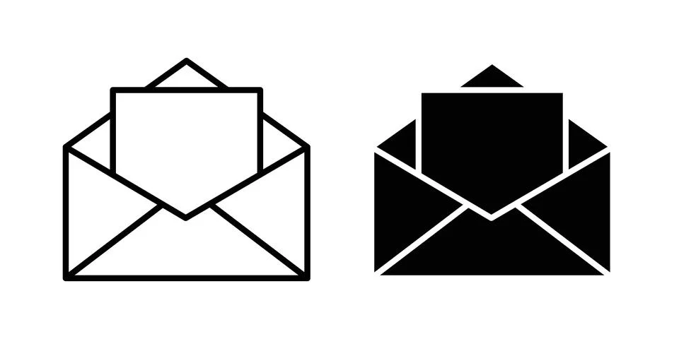 Envelope open icon vector editable eps10 Stock Illustration