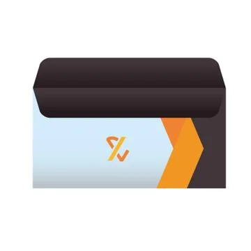 Envelope open with stationery template Illustrazione stock