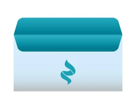 Envelope open with stationery template Illustrazione stock