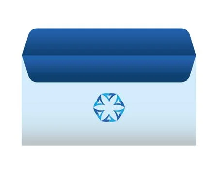 Envelope open with stationery template Illustrazione stock