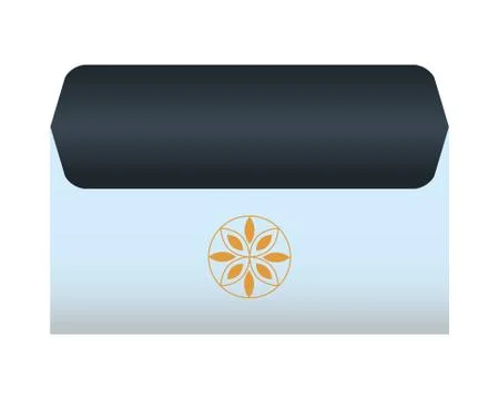 Envelope open with stationery template Illustrazione stock