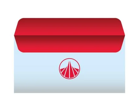 Envelope open with stationery template Illustrazione stock