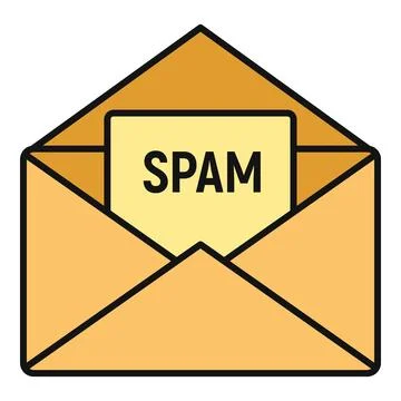 Envelope opening, showing a spam mail message 스톡 일러스트