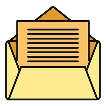 Envelope opening with written letter concept illustration Stock Illustration