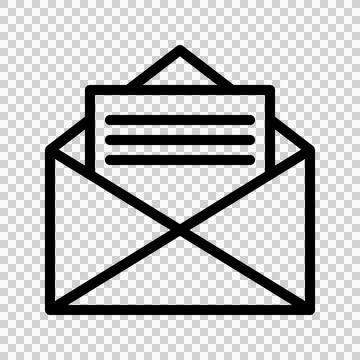 Envelope Outline Icon. Editable Stroke. Can be used for website UI  스톡 일러스트