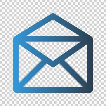 Envelope outline icon. with gradient colors suitable for interfaces Stock Illustration