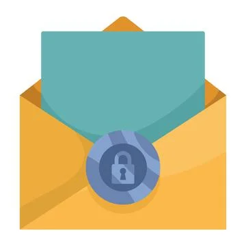 Envelope with padlock Stock Illustration