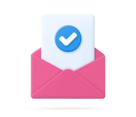 Envelope with paper documents icon. Stock Illustration