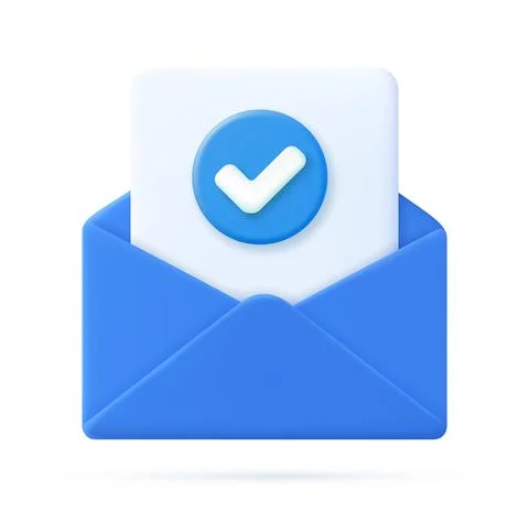 Envelope with paper documents icon. Stock Illustration