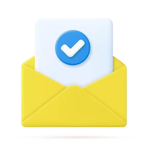 Envelope with paper documents icon. Illustrazione stock