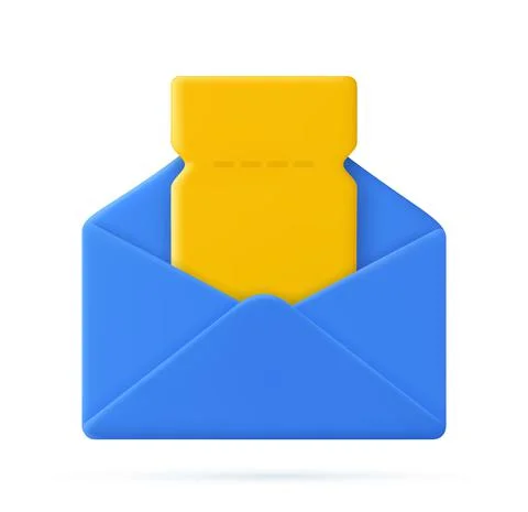 Envelope with paper documents icon. 스톡 일러스트