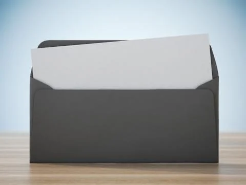 Envelope with paper 스톡 일러스트
