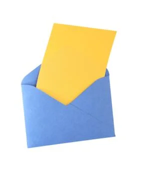 Envelope With Paper Stock Photos