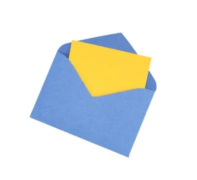 Envelope With Paper Stock Photos