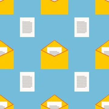 Envelope pattern on a light background for website design Stock Illustration