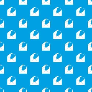 Envelope pattern seamless blue イラスト素材