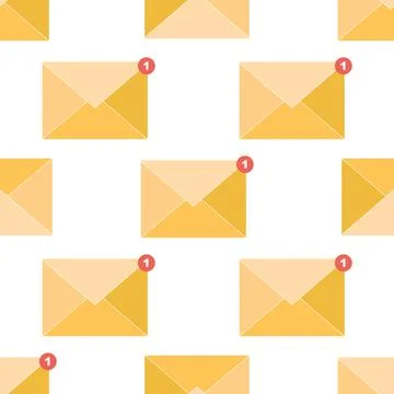 Envelope pattern on white background for web design Stock Illustration