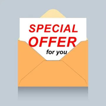 Envelope with personal special offer Stock Illustration