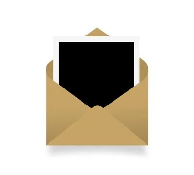Envelope with photo Stock Illustration