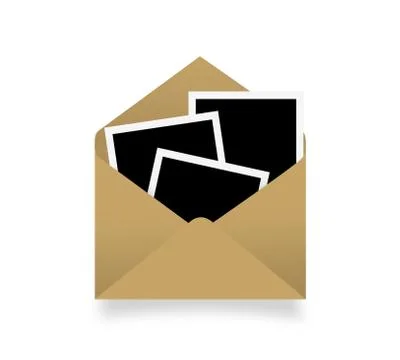 Envelope with photos Stock Illustration