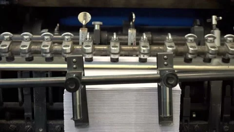 An Envelope Printing machine in a factory Stock Footage 239599140