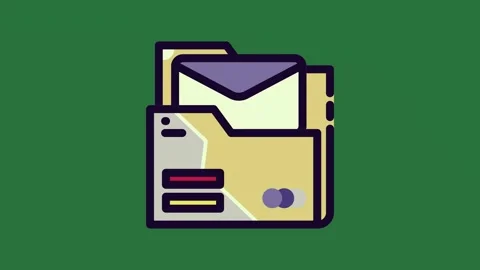 Envelope Professional With Phone Transparent Background Animation Stock Footage 338016468
