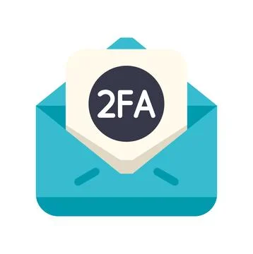 Envelope receiving 2fa message for multi factor authentication Stock Illustration