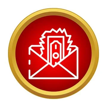 Envelope receiving cash showing illegal bribe corruption Stock Illustration