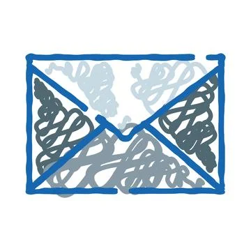 Envelope receiving scrambled message causing communication confusion Stock Illustration