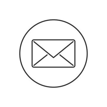 Envelope related vector line icon Stock Illustration