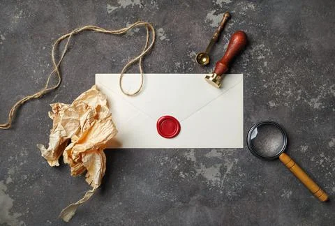 Envelope, retro stationery Foto stock