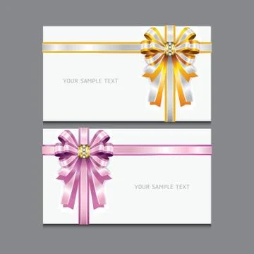Envelope with ribbon. Vector illustrations. Stock Illustration
