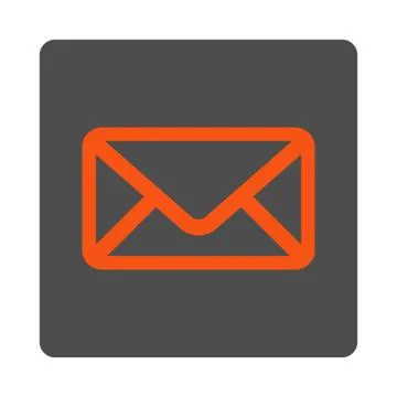 Envelope Rounded Square Button Stock Illustration