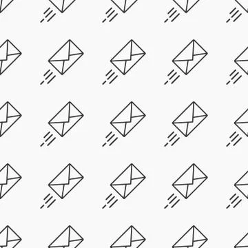 Envelope - seamless pattern. Vector illustration. Illustrazione stock