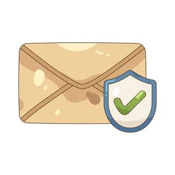 Envelope with security shield Stock Illustration