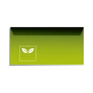Envelope for sending documents with corporate logo Illustrazione stock