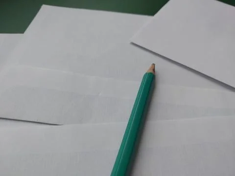 Envelope for sending letters in the post office Stock Photos