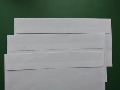 Envelope for sending letters in the post office Stock Photos