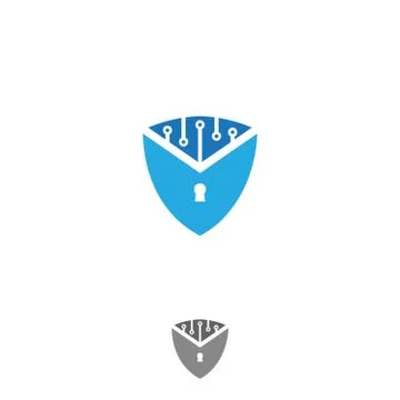 Envelope shaped shield for security cloud vector app Stock Illustration