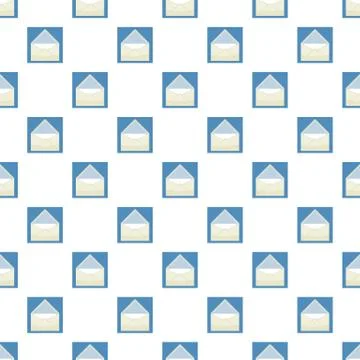 Envelope with sheet of paper pattern Stock Illustration