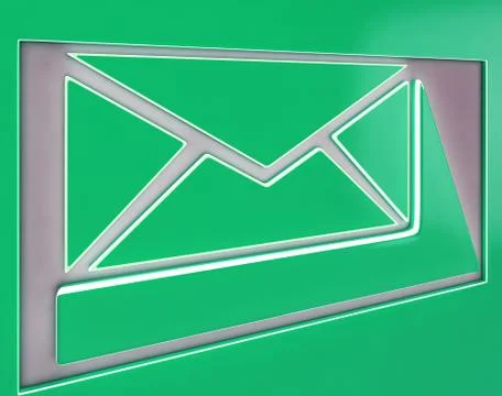 Envelope sign button showing internet communication Stockillustratie