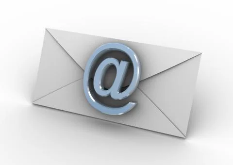 Envelope with at sign Stock Illustration