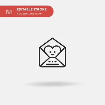 Envelope Simple vector icon. Illustration symbol design template for web mobi Stock Illustration