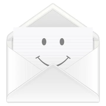 Envelope smile Stock Illustration