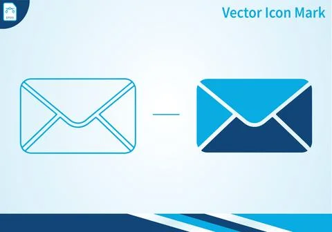 Envelope solid and outline icon set. Illustrazione stock