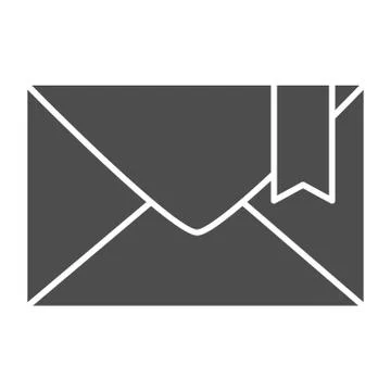 Envelope solid icon. Email vector illustration isolated on white. Mail glyph Stock Illustration