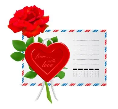 Envelope to the st.valentine Stock Illustration